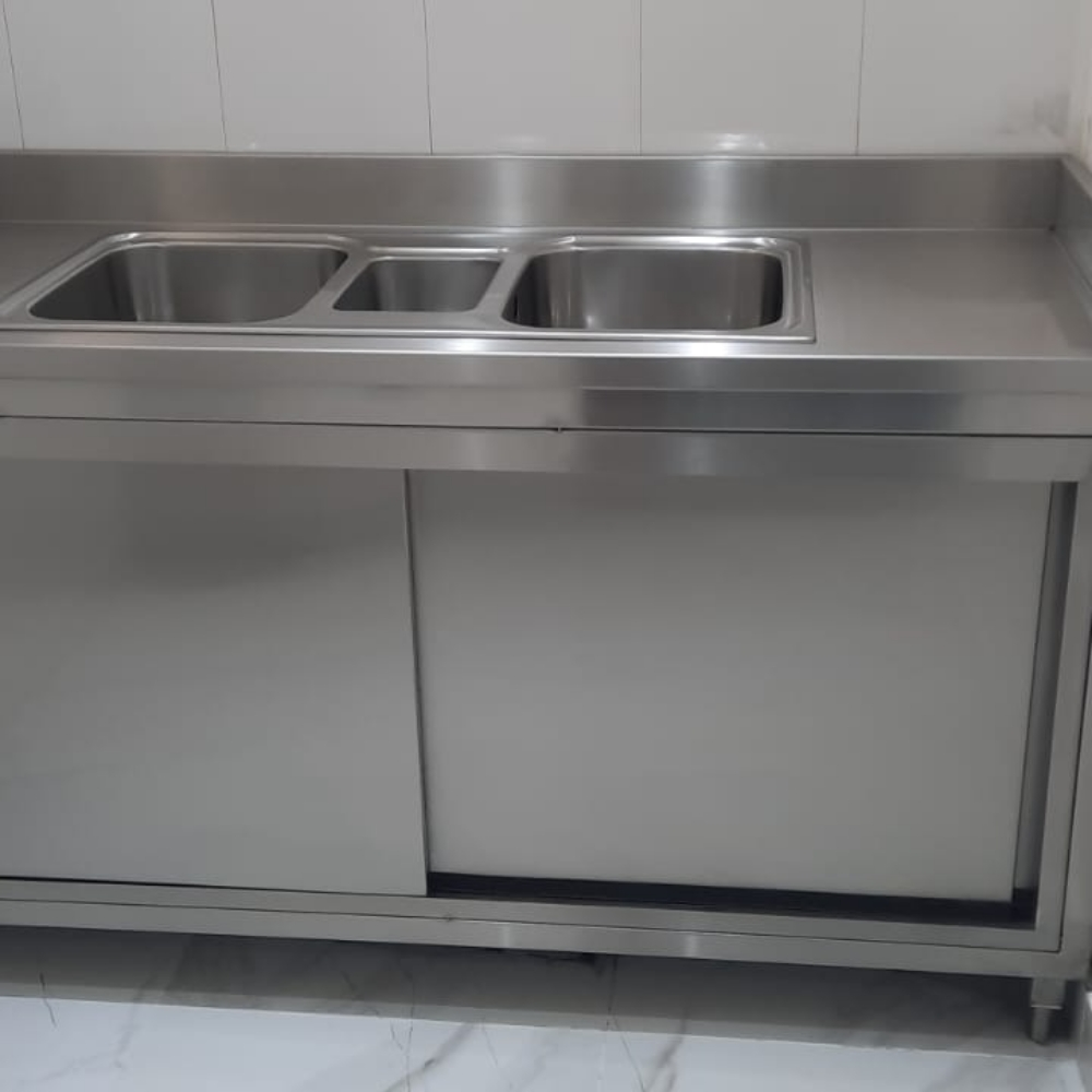 stailness steel kitchen cabinet - 1
