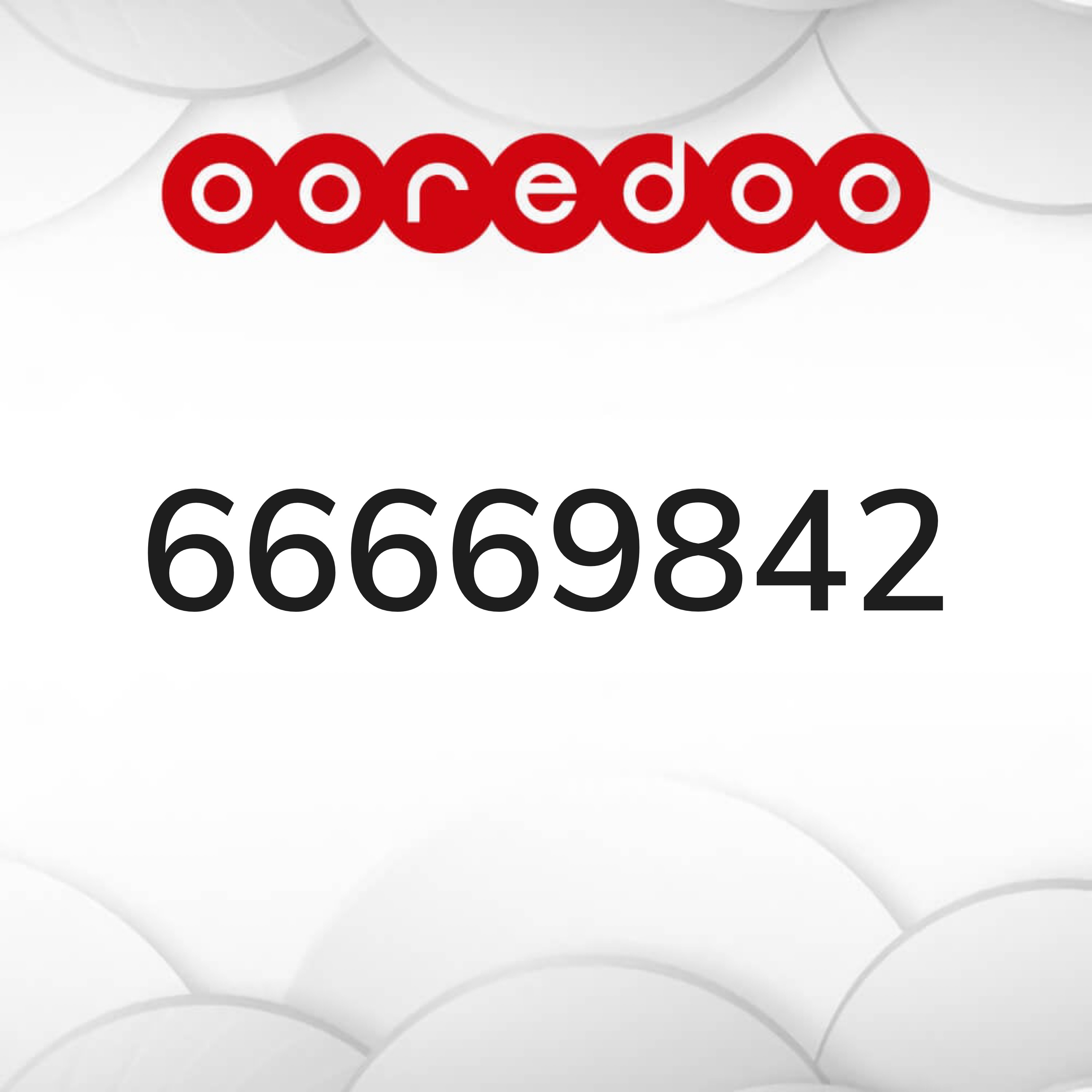Ooredoo Number 66669842 - 1