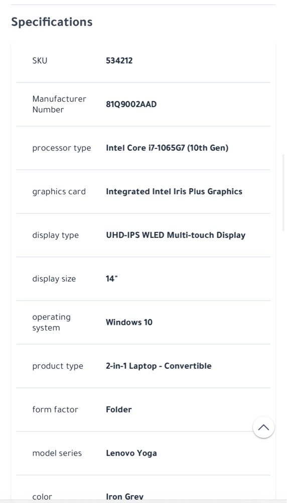 Lenovo Yoga - convertible laptop  - 14