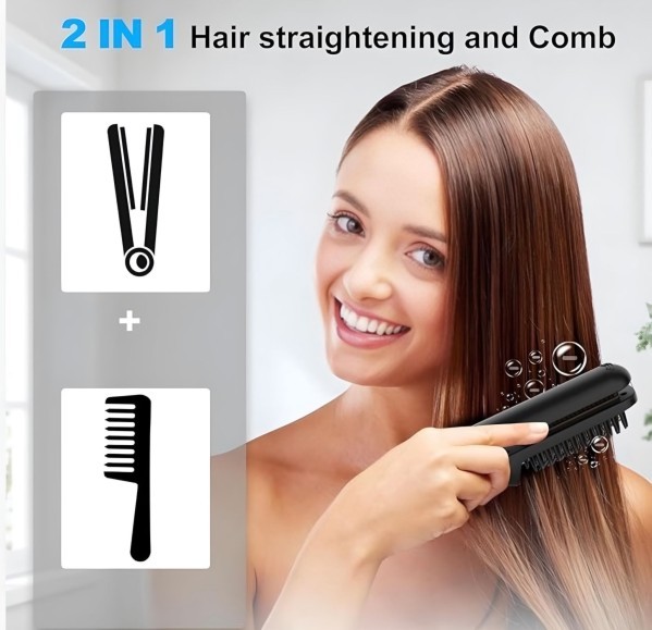 Cordless Hair Straightener Brush - 2