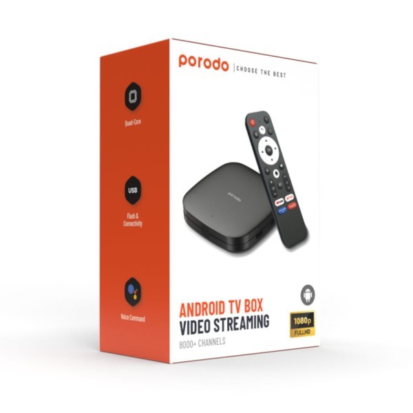 Porodo Android TV Box 1080P - 2