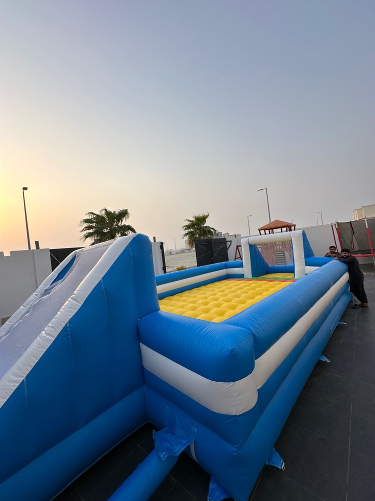 inflatable soapy football pitch - 2