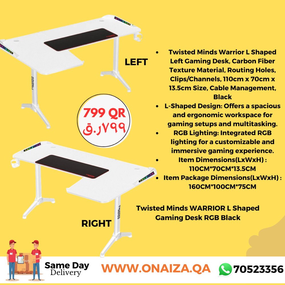 Gaming Table L shaped Gaming desk - 2