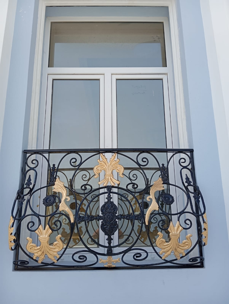 all steel handrails door pergola - 11