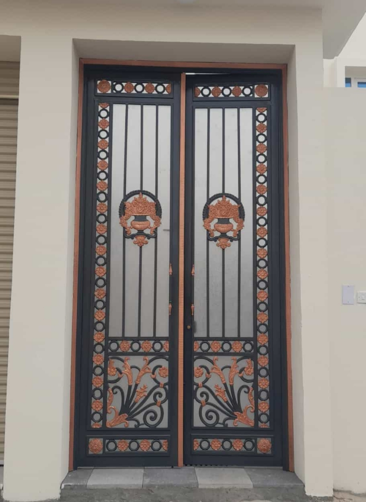 all steel handrails door pergola - 13