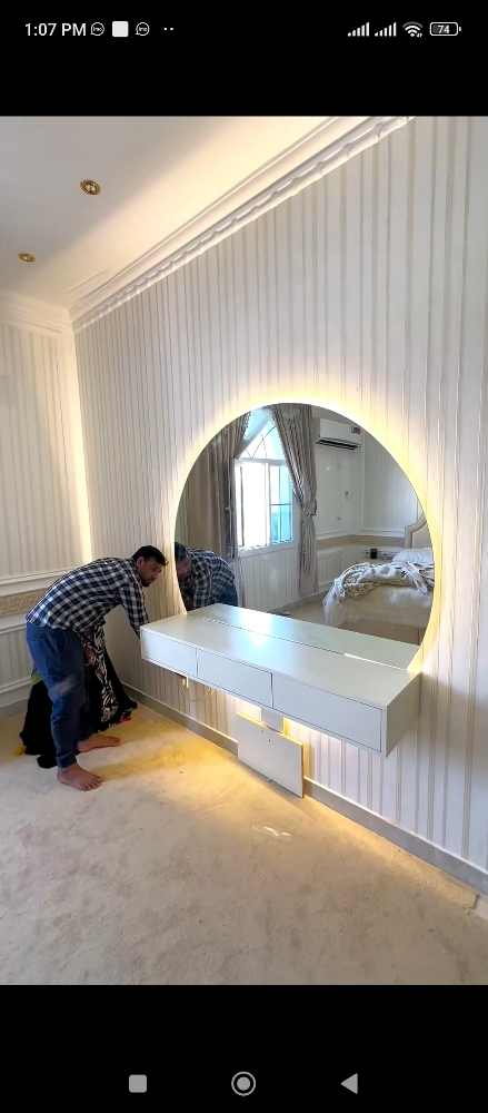 Tv & miror decor making here - 10