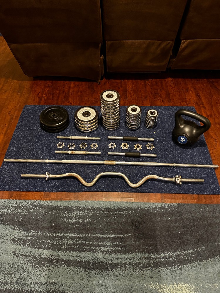 weight plates, bars, kettlebell - 1