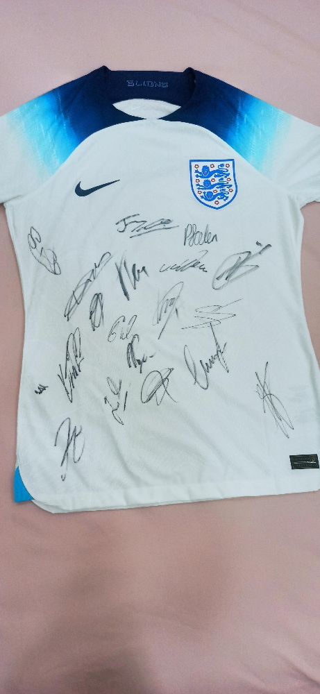 England 2022 FWC Signed Jersey - 3