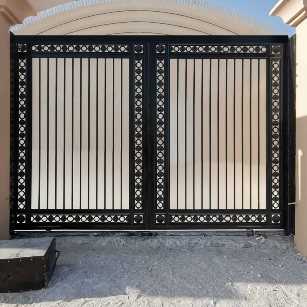 all steel handrails door pergola - 15