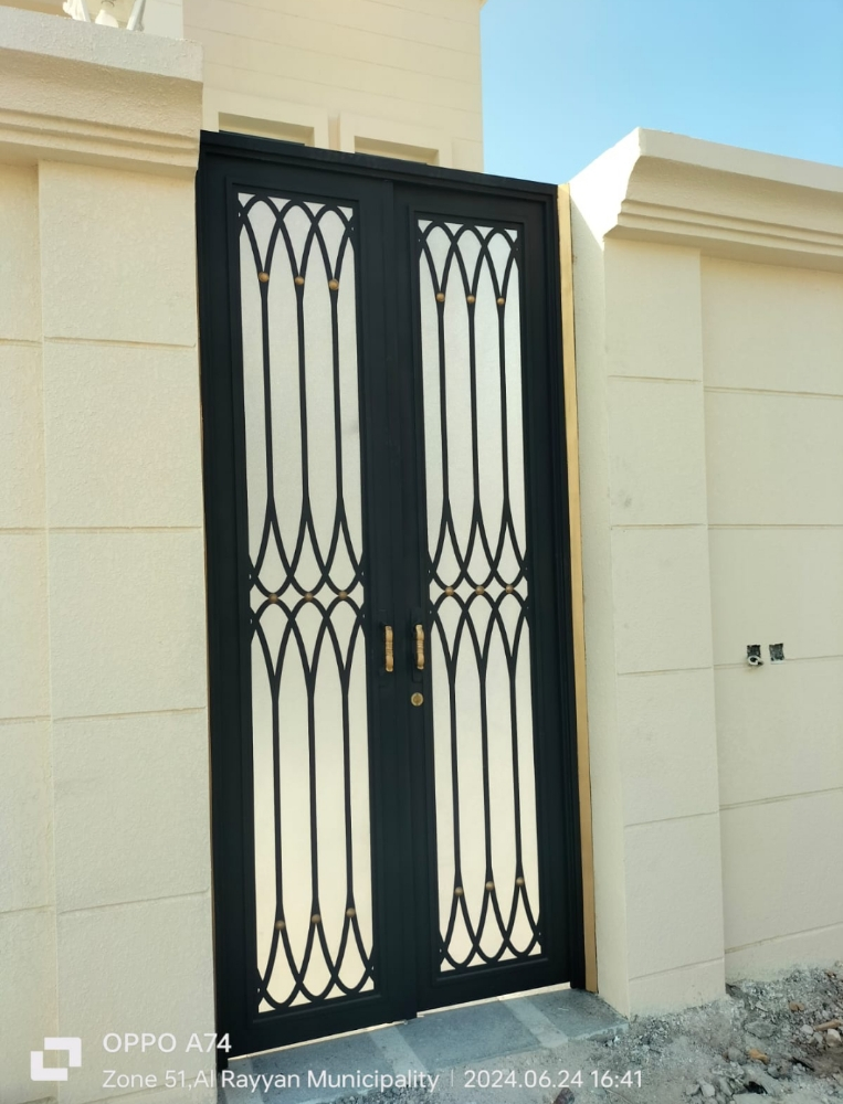 all steel handrails door pergola - 14