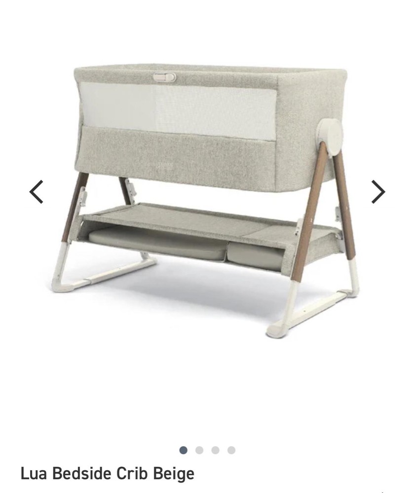 Lua Bedside Crib Beige - 1