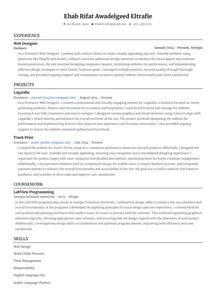 (Designing a CV in (ATS - 1