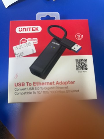 Unitek 1000Mbs USB To Ethernet Ad - 1