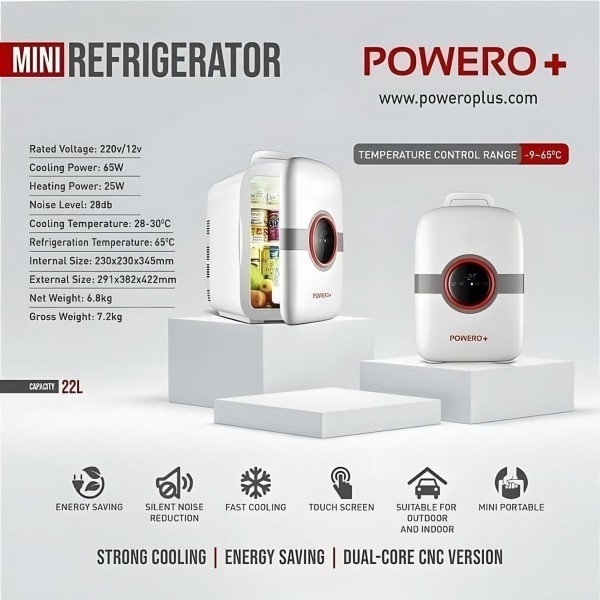 Portable Mini Fridge 22L by Power - 4