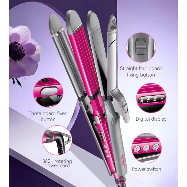 Kemei 4-in-1 Hair Styling Tool - 4