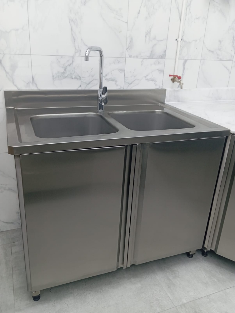 New SS 2 Bowl Sink Cabinet. - 6