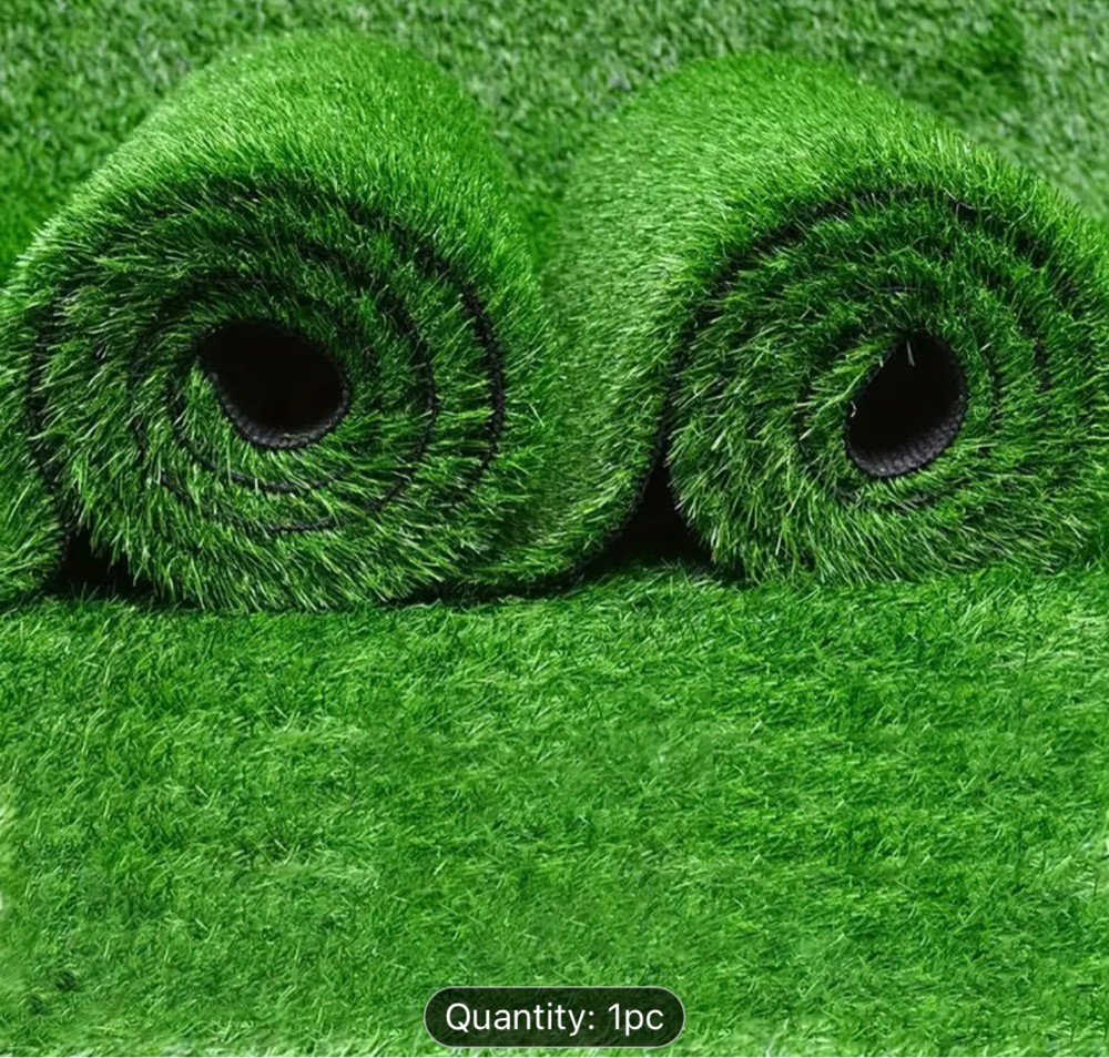 Green grass green tartan rug - 3