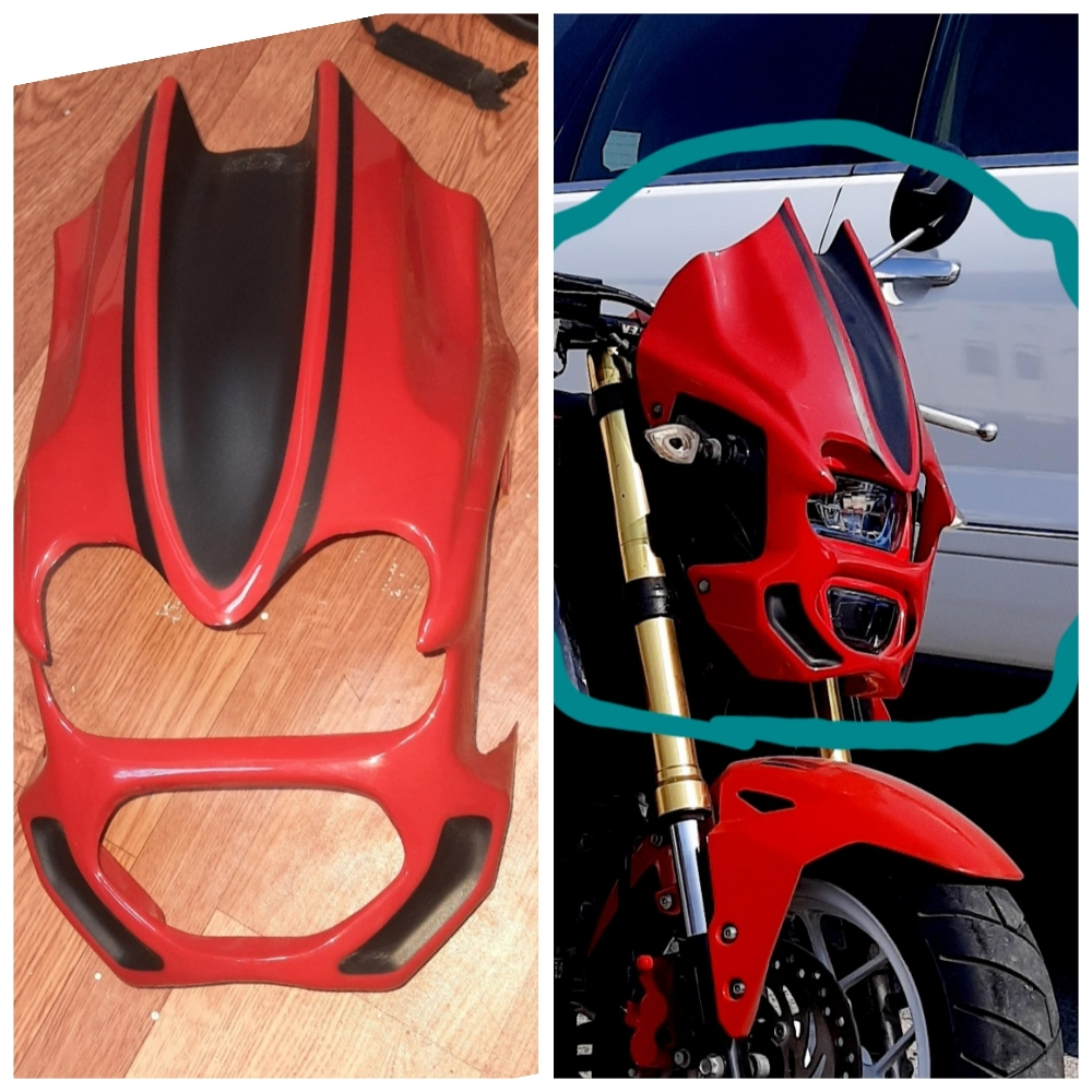 honda grom front headlight cover - 1
