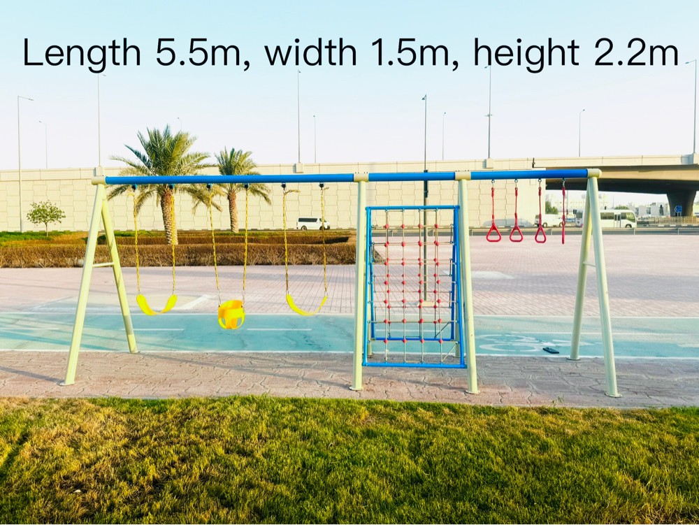 outdoor slide swing playground - 1