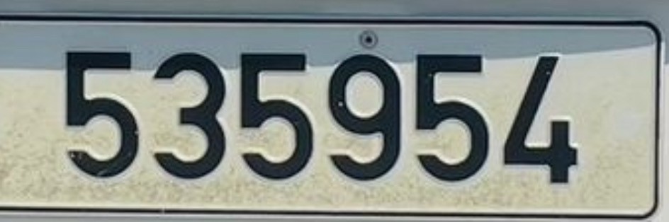 car number plate - 1