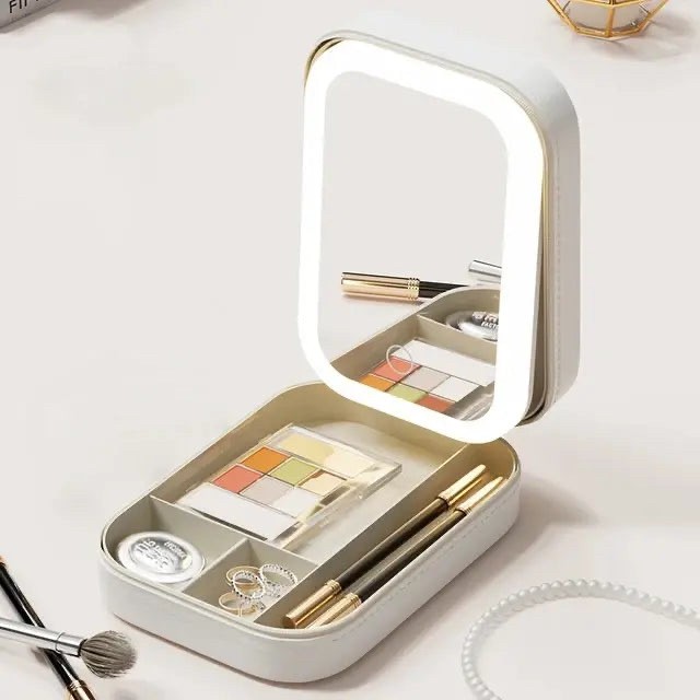 LED Mirror Makeup Storage Box - 5