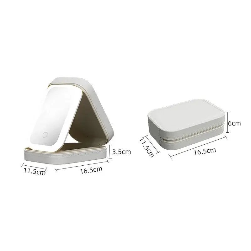 LED Mirror Makeup Storage Box - 2