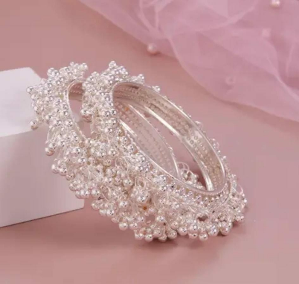 Beautiful silver plated bangles - 1