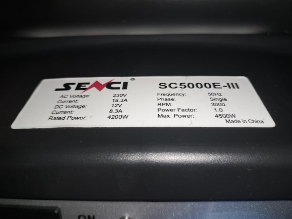 SENCI GENERATOR SC5000E-III-4.2KW - 3