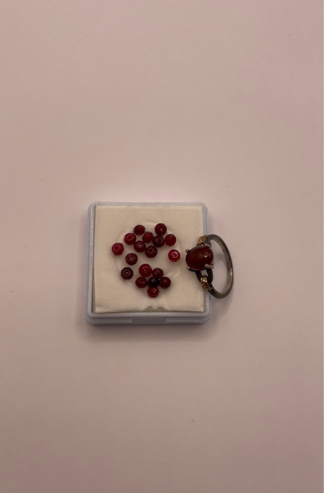for seal silver ring with ruby - 3