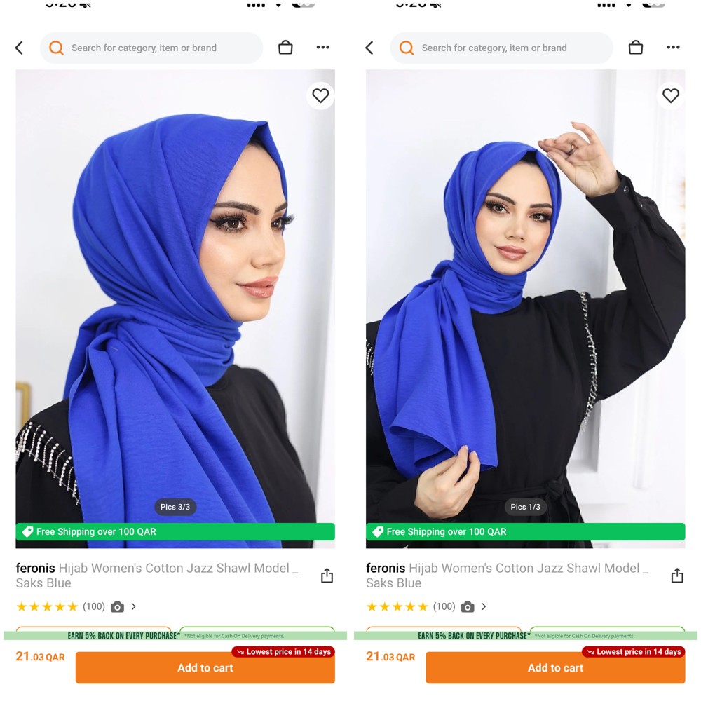 Turkish cotton hijab - 1