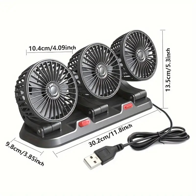 Car Fan Three-Head - 2
