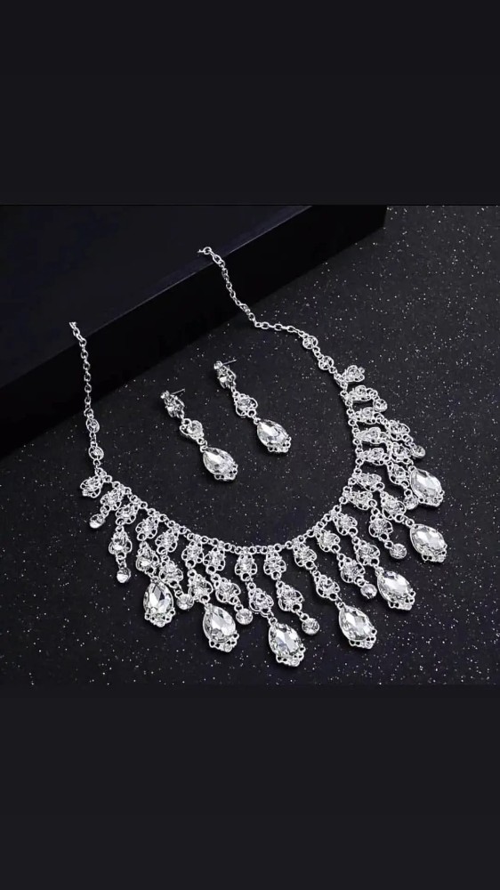 Crown, Necklace, earring set for - 8