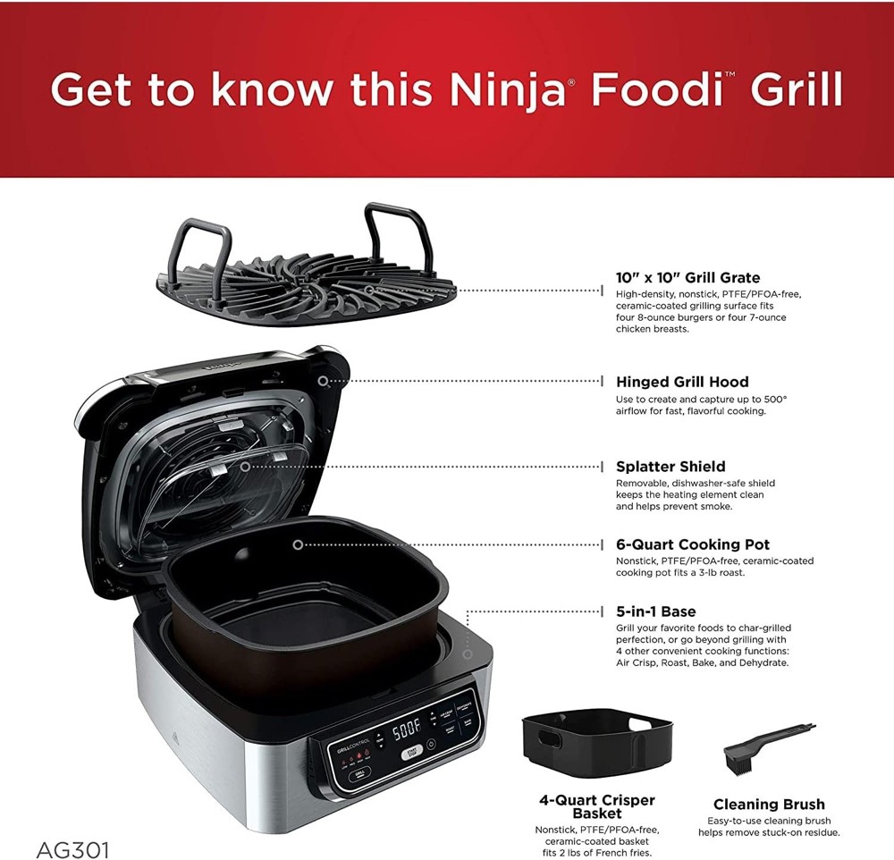 Nutri Ninja AirFryer & Grill 5in1 - 4