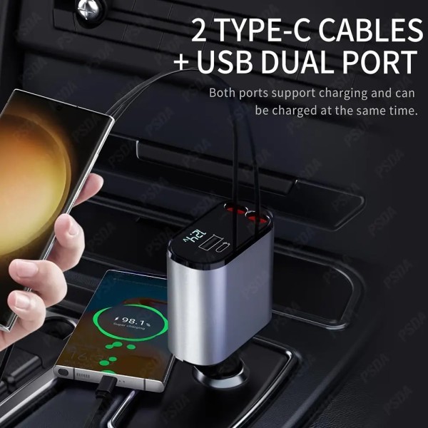 120 Watt Car Charger 4 in 1 - 3