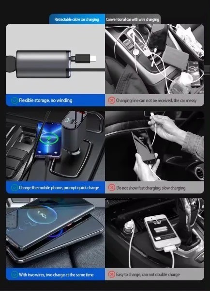 120 Watt Car Charger 4 in 1 - 6