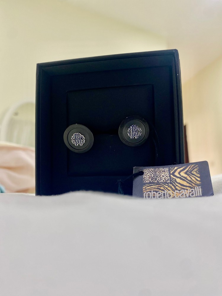 Roberto Cavalli Black Cufflinks - 1