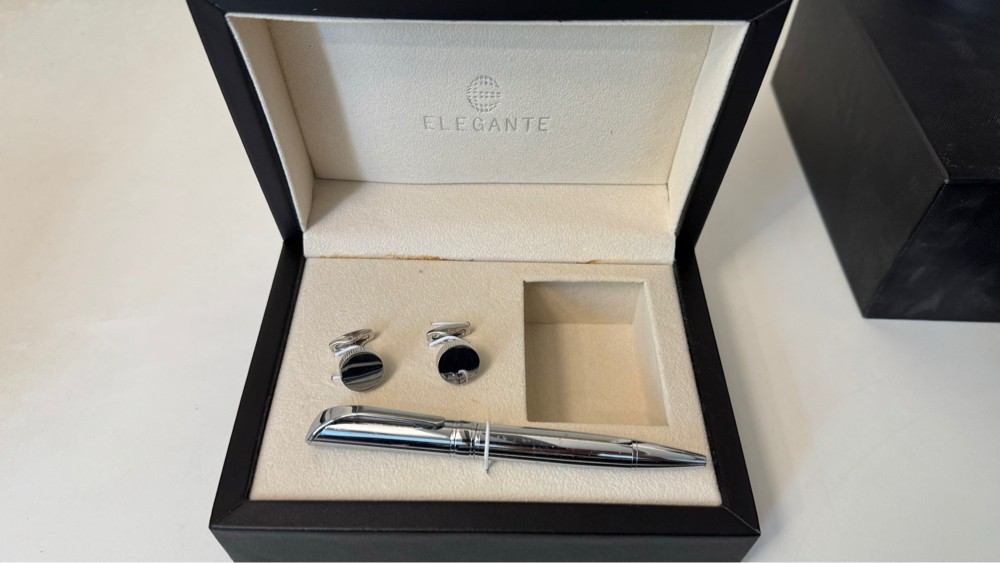 elegante cufflink and pen - 1