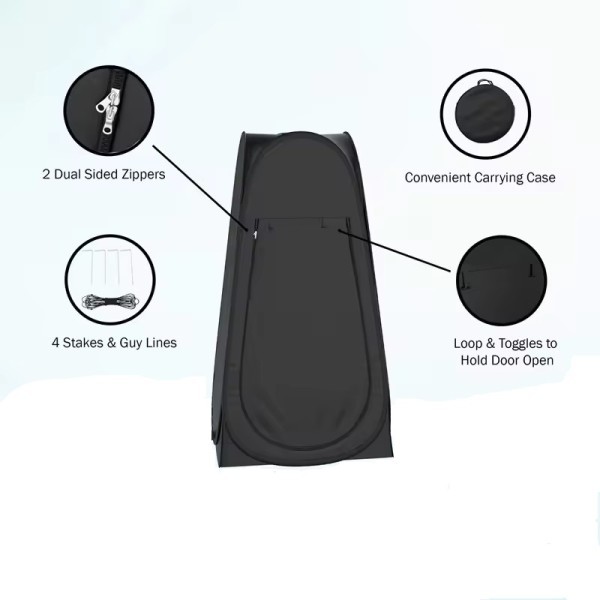 Portable Changing Tent (Black) - 5