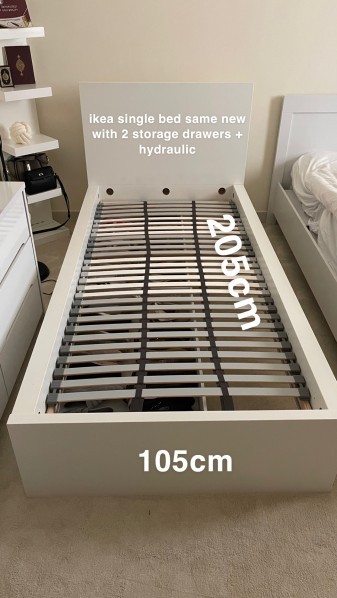 Single bed+ mattress+ hydraulic - 2
