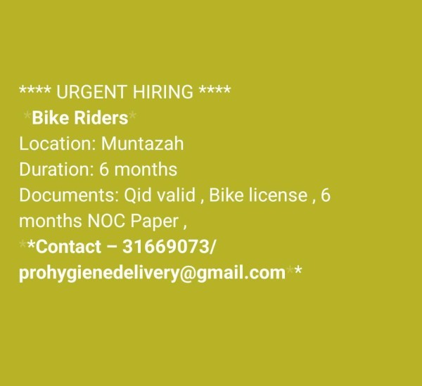 **** URGENT HIRING **** - 1