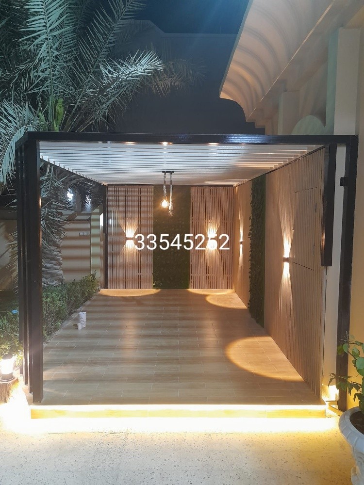 برجولات خشبيه وحديد وعشب صناعي - 1