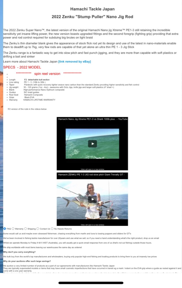Full Japanese rod , Hamachi - 3