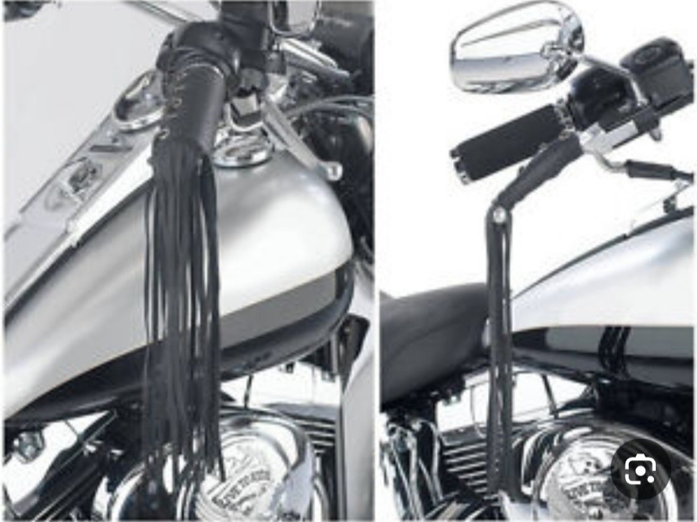motorcycle faux leather handle - 2