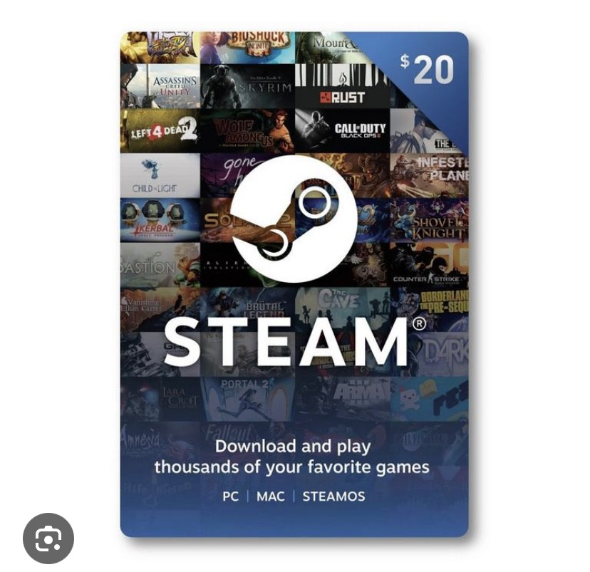 steam 20$ and 10$ gift card - 2