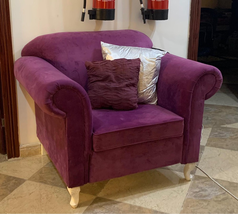 Purple One Seater Sofa - 1