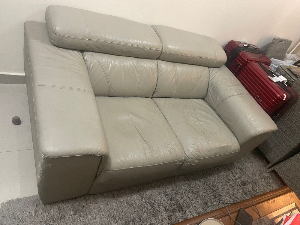 2 Sofas leather & carpet 180/250 - 2