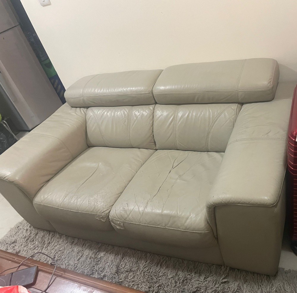 2 Sofas leather & carpet 180/250 - 1