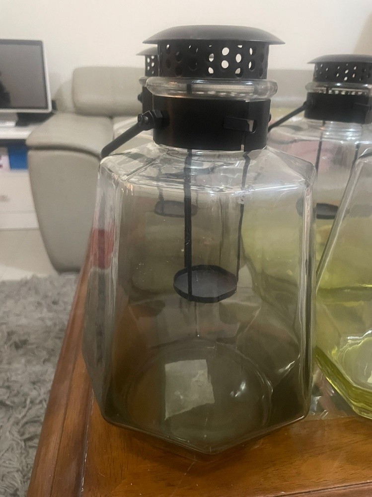 Candle holder glass with stand - 5