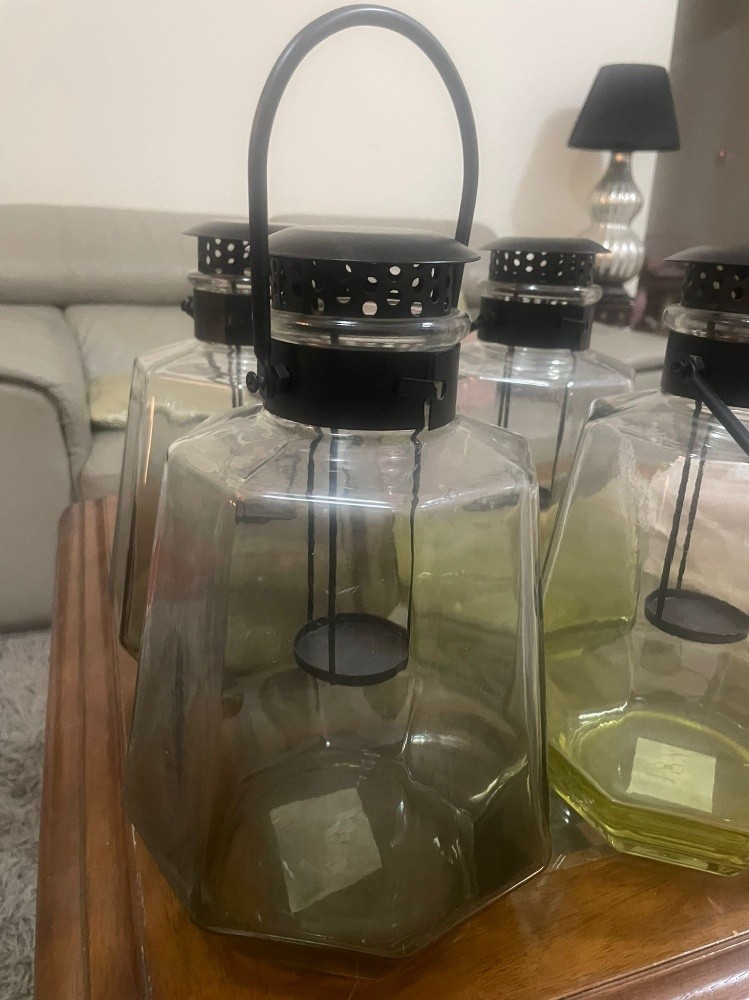 Candle holder glass with stand - 1