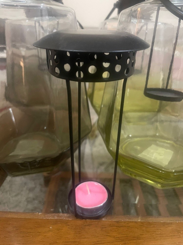 Candle holder glass with stand - 3